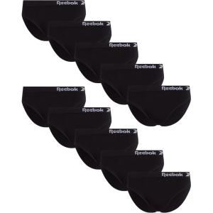 imageReebok Womens Bikini Underwear  10 Pack Stretch Performance Briefs Bikini Panties  Seamless Underwear for Women Size SXLBlack