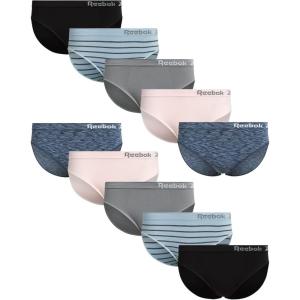 imageReebok Womens Bikini Underwear  10 Pack Stretch Performance Briefs Bikini Panties  Seamless Underwear for Women Size SXLDenimPinkSharkskinBlueBlack