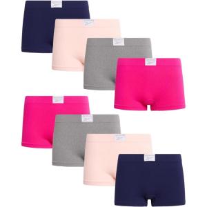 imageReebok Womens Boyshorts  8 Pack Breathable Stretch Ribbed and CutOut Mesh Boy Shorts Underwear for Women Sizes SXLFuchsiaLight GreyPinkBlue Rib