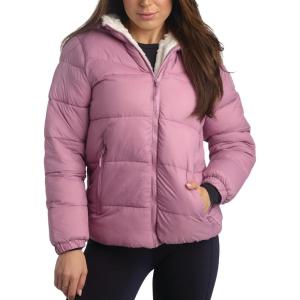 imageReebok Womens Puffer Jacket  Heavyweight Quilted Parka Winter Coat  Fully Faux Fur Lined Ski Jacket for WomenOrchid Pink