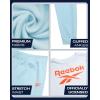 imageReebok Girls Pants Set  3 Piece Soft Fleece Pullover Hoodies Short Sleeve Graphic Tee and Jogger Sweatpants Sweatsuit SetCrystal Blue