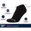 imageReebok Girls Lightweight Comfort Athletic Low Cut Socks 6 PackWhite Multi