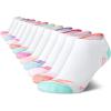 imageReebok Girls Low Cut Socks  12 Pack Lightweight Breathable Low Cut No Show Socks for Girls  Girls Athletic SocksWhite Multi