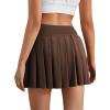 imagePleated Skirts for Women High Waisted Tennis Skirt Athletic Skorts with Pockets Shorts Workout Golf SkortBrown