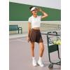 imagePleated Skirts for Women High Waisted Tennis Skirt Athletic Skorts with Pockets Shorts Workout Golf SkortBrown