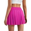 imagePleated Skirts for Women High Waisted Tennis Skirt Athletic Skorts with Pockets Shorts Workout Golf SkortHot Pink
