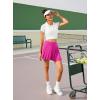 imagePleated Skirts for Women High Waisted Tennis Skirt Athletic Skorts with Pockets Shorts Workout Golf SkortHot Pink