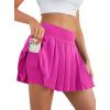 imagePleated Skirts for Women High Waisted Tennis Skirt Athletic Skorts with Pockets Shorts Workout Golf SkortHot Pink