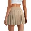imagePleated Skirts for Women High Waisted Tennis Skirt Athletic Skorts with Pockets Shorts Workout Golf SkortKhaki