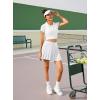 imagePleated Skirts for Women High Waisted Tennis Skirt Athletic Skorts with Pockets Shorts Workout Golf SkortWhite