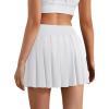 imagePleated Skirts for Women High Waisted Tennis Skirt Athletic Skorts with Pockets Shorts Workout Golf SkortWhite