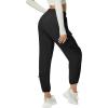 imageQuick Dry Cargo Pants Lightweight Tactical Hiking Pants with 6 Pockets for Women Elastic Waist and WaterResistantBlack