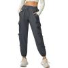imageQuick Dry Cargo Pants Lightweight Tactical Hiking Pants with 6 Pockets for Women Elastic Waist and WaterResistantDark Grey
