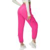 imageQuick Dry Cargo Pants Lightweight Tactical Hiking Pants with 6 Pockets for Women Elastic Waist and WaterResistantHot Pink
