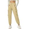 imageQuick Dry Cargo Pants Lightweight Tactical Hiking Pants with 6 Pockets for Women Elastic Waist and WaterResistantKhaki