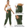 imageQuick Dry Cargo Pants Lightweight Tactical Hiking Pants with 6 Pockets for Women Elastic Waist and WaterResistantZipperarmy Green
