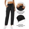 imageQuick Dry Cargo Pants Lightweight Tactical Hiking Pants with 6 Pockets for Women Elastic Waist and WaterResistantZipperblack