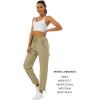 imageQuick Dry Cargo Pants Lightweight Tactical Hiking Pants with 6 Pockets for Women Elastic Waist and WaterResistantZipperkhaki