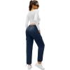 imageQuick Dry Cargo Pants Lightweight Tactical Hiking Pants with 6 Pockets for Women Elastic Waist and WaterResistantZippernavy Blue