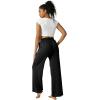 imageWide Leg Pants Women High Waisted Slacks Lounge Baggy Flowy Palazzo Pants with PocketsBlack