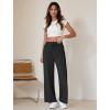imageWide Leg Pants Women High Waisted Slacks Lounge Baggy Flowy Palazzo Pants with PocketsBlack