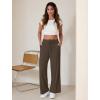 imageWide Leg Pants Women High Waisted Slacks Lounge Baggy Flowy Palazzo Pants with PocketsBrown