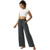 imageWide Leg Pants Women High Waisted Slacks Lounge Baggy Flowy Palazzo Pants with PocketsDeep Grey