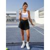 imageWomens Athletic Running Shorts with Pockets Crossover Butterfly Flowy Shorts Cute Summer SkortsBlack