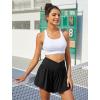 imageWomens Athletic Running Shorts with Pockets Crossover Butterfly Flowy Shorts Cute Summer SkortsBlack