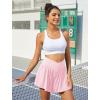 imageWomens Athletic Running Shorts with Pockets Crossover Butterfly Flowy Shorts Cute Summer SkortsPink