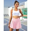imageWomens Athletic Running Shorts with Pockets Crossover Butterfly Flowy Shorts Cute Summer SkortsPink