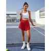 imageWomens Athletic Running Shorts with Pockets Crossover Butterfly Flowy Shorts Cute Summer SkortsRed