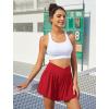imageWomens Athletic Running Shorts with Pockets Crossover Butterfly Flowy Shorts Cute Summer SkortsRed