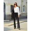 imageWomens Bootcut Dress Pants Business Casual Work Pants with Pockets High Waist Stretchy Trousers Pull On Office SlacksBlack