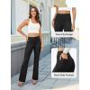 imageWomens Bootcut Dress Pants Business Casual Work Pants with Pockets High Waist Stretchy Trousers Pull On Office SlacksBlack