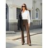 imageWomens Bootcut Dress Pants Business Casual Work Pants with Pockets High Waist Stretchy Trousers Pull On Office SlacksBrown
