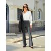 imageWomens Bootcut Dress Pants Business Casual Work Pants with Pockets High Waist Stretchy Trousers Pull On Office SlacksDark Grey