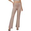 imageWomens Bootcut Dress Pants Business Casual Work Pants with Pockets High Waist Stretchy Trousers Pull On Office SlacksLight Coffee