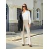 imageWomens Bootcut Dress Pants Business Casual Work Pants with Pockets High Waist Stretchy Trousers Pull On Office SlacksLight Khaki