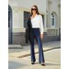 imageWomens Bootcut Dress Pants Business Casual Work Pants with Pockets High Waist Stretchy Trousers Pull On Office SlacksNavy Blue