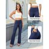 imageWomens Bootcut Dress Pants Business Casual Work Pants with Pockets High Waist Stretchy Trousers Pull On Office SlacksNavy Blue