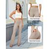 imageWomens Bootcut Dress Pants Business Casual Work Pants with Pockets High Waist Stretchy Trousers Pull On Office SlacksTaupe
