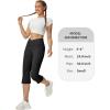 imageWomens Flare Leggings with PocketsCrossover High Waisted Bootcut Yoga PantsTummy Control Bell Bottom LeggingsZblackcapris