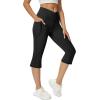 imageWomens Flare Leggings with PocketsCrossover High Waisted Bootcut Yoga PantsTummy Control Bell Bottom LeggingsZblackcapris