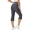 imageWomens Flare Leggings with PocketsCrossover High Waisted Bootcut Yoga PantsTummy Control Bell Bottom LeggingsZdark Graycapris