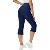 imageWomens Flare Leggings with PocketsCrossover High Waisted Bootcut Yoga PantsTummy Control Bell Bottom LeggingsZnavycapris
