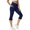 imageWomens Flare Leggings with PocketsCrossover High Waisted Bootcut Yoga PantsTummy Control Bell Bottom LeggingsZnavycapris