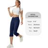imageWomens Flare Leggings with PocketsCrossover High Waisted Bootcut Yoga PantsTummy Control Bell Bottom LeggingsZnavycapris