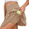 imageWomens Pleated Tennis Skirts with Pocket Shorts High Waisted Skorts Lightweight Golf Skirt Flowy Athletic SkortDark Khaki