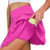 imageWomens Pleated Tennis Skirts with Pocket Shorts High Waisted Skorts Lightweight Golf Skirt Flowy Athletic SkortHot Pink